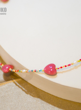 爱心项链TOUKO多巴胺七夕陶瓷