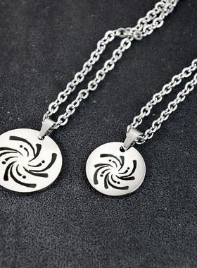 女子推理社2同款项链花火组织新乐园spark项链钛钢圆牌闺蜜定制潮