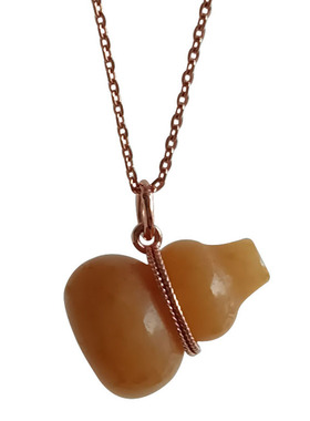 天然黄玉东陵玉吊坠S925银项链