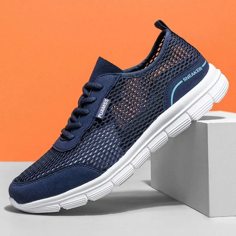 Men Sneakers Summer Mesh Running Shoes Lightweight and Breat-图3