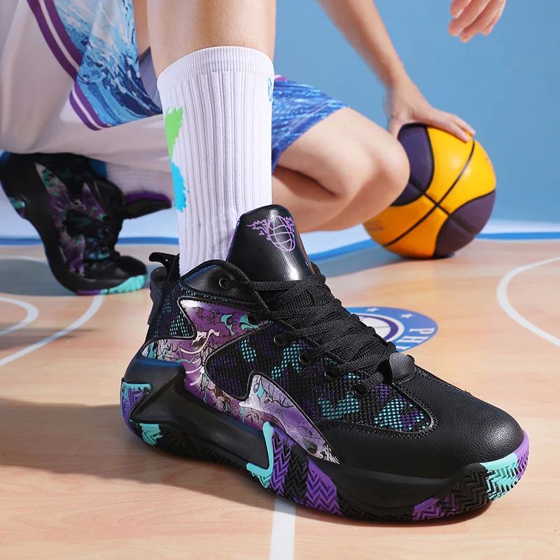 Men Basketball Shoes Breathable Sneaker Outdoor Sports Shoes-图2