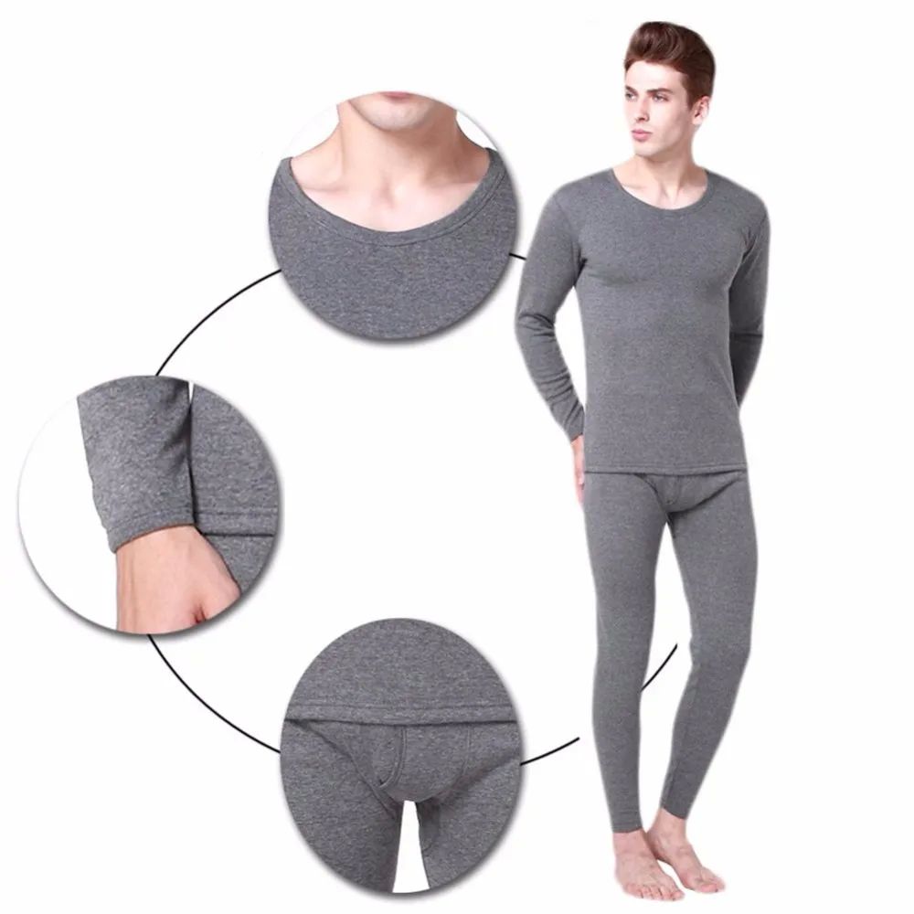 Men's Thermal Underwear Long Johns For Male Winter Thick The - 图0