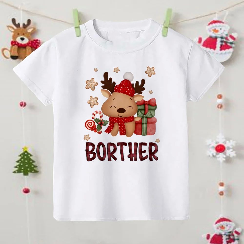 Deer Christmas Print Family Matching Xmas Clothes Mother Dau - 图3