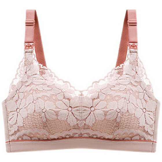 Thin mulberry silk nursing bra without wires, breastfeeding bra for women during pregnancy and postpartum, thin large cup with top buckle