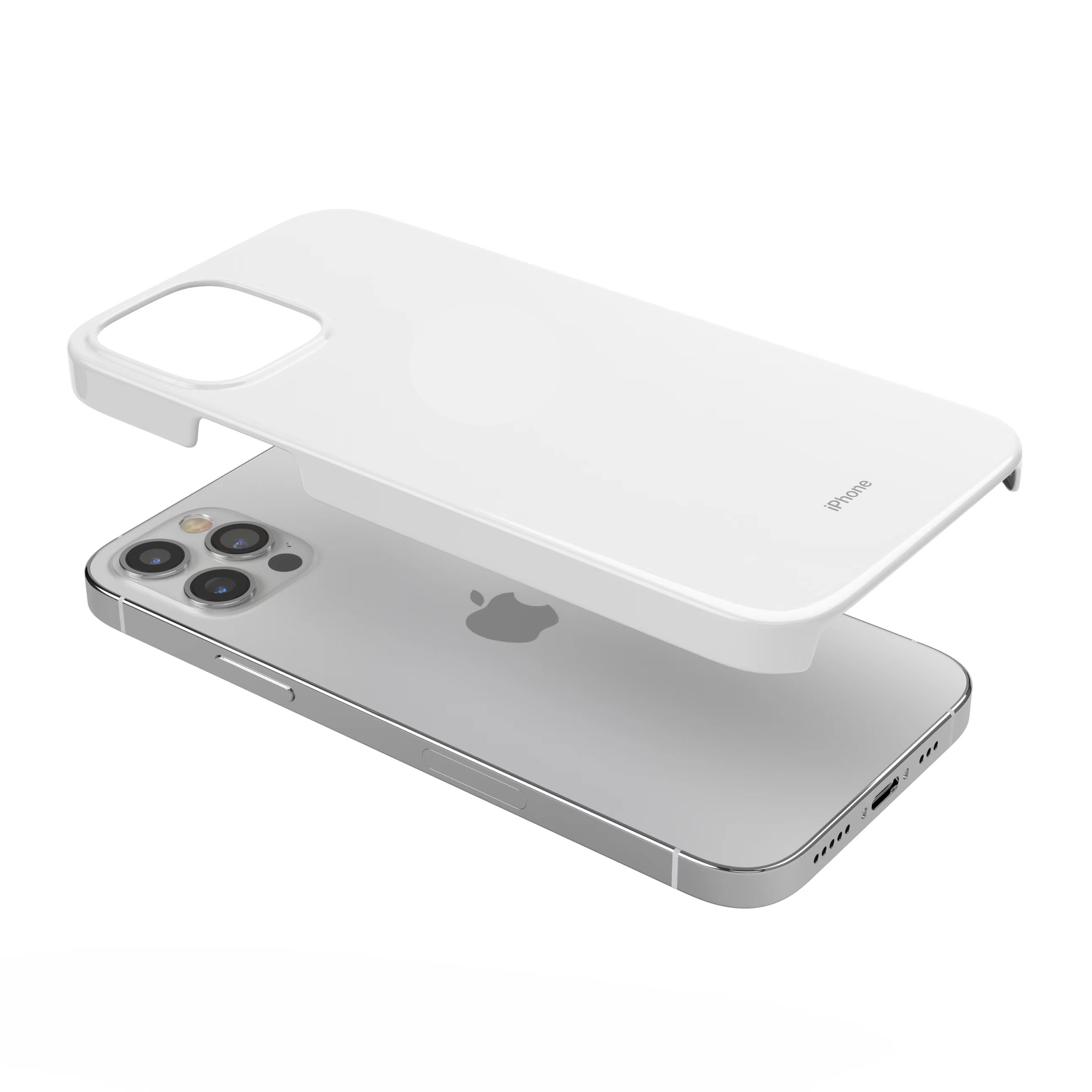 苹果15promax手机壳个性创意可爱小胖鸭iPhone14pro/15plus半包透明硬壳套13promax磨砂轻薄男女适用12mini硬 - 图2