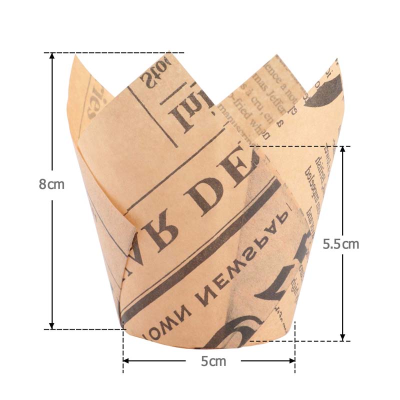 郁金香纸杯蛋糕纸杯马芬杯烘焙报纸防油纸托耐高温麦芬蛋糕200个