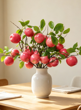 仿真苹果枝新年节日装饰插花