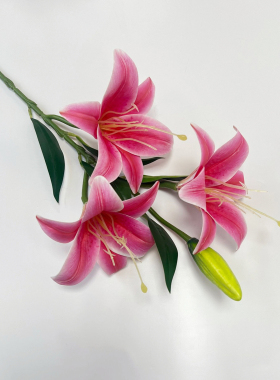仿真百合假花客厅电视柜餐桌装饰