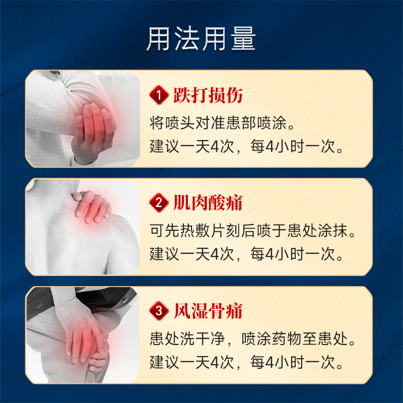 奥奇宁肿痛舒喷雾剂zy消肿止痛跌打损伤抖音苗药苗医官方旗舰店 - 图3