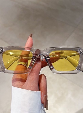 新款时尚个性ins欧美风小框方形太阳镜潮流街拍显脸小高颜值墨镜