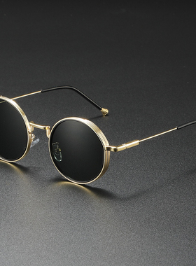 2025新款时尚复古方框墨镜网红打卡拍照遮阳防晒太阳镜黑色遮阳镜