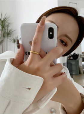 大码欧美风ins六芒星食指尾戒