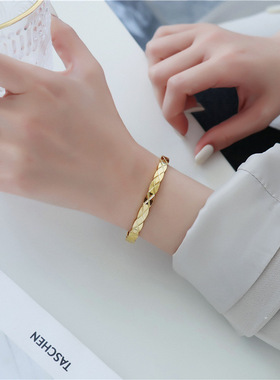 大码手镯女胖mm香风纹理ins小众