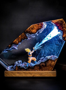 树脂灯七龙珠悟空齐天大圣摆件