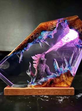 哥斯拉树脂灯氛围圣诞创意装饰