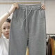 Women's new winter style velvet thickened straight sweatpants