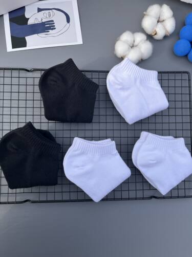 【送3双同款】9双船袜纯棉袜子春夏短袜男纯色春秋运动防臭中筒袜 - 图1