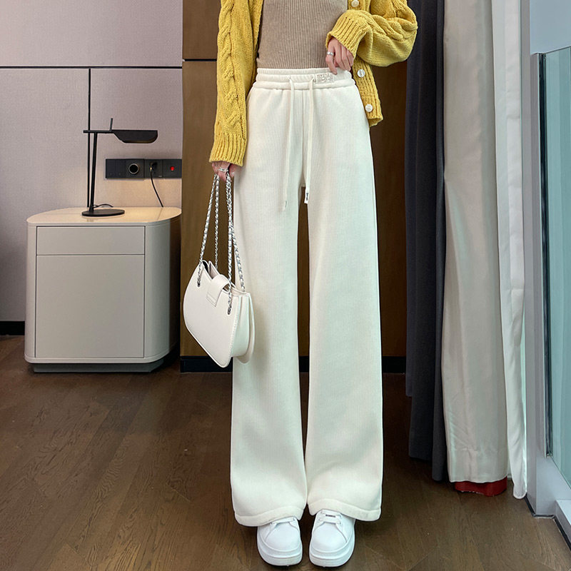 清仓捡漏～雪尼尔灯芯绒阔腿裤女春秋窄版直筒女裤冬季加绒裤子潮,淘宝优惠券,粉丝福利购,淘宝优惠卷