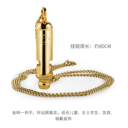 埃可米ACME童子军迷你口哨户外求生超响亮项链儿童哨子镀真金/47 - 图1