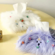 Cute Tissue Box Marzis Puppies Plush Dopamine Living-room Vehicular Cramps Bedroom DIY Cashier Bag