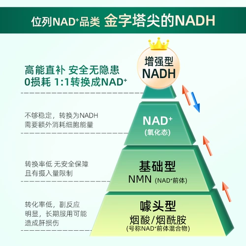 Живое волнение Hephi от времени, клетки -напитки, прямая добавка Nad Ten Mitochondria Tolomeres для восстановления жизненного решения