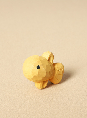 木雕可爱治愈桌面摆件