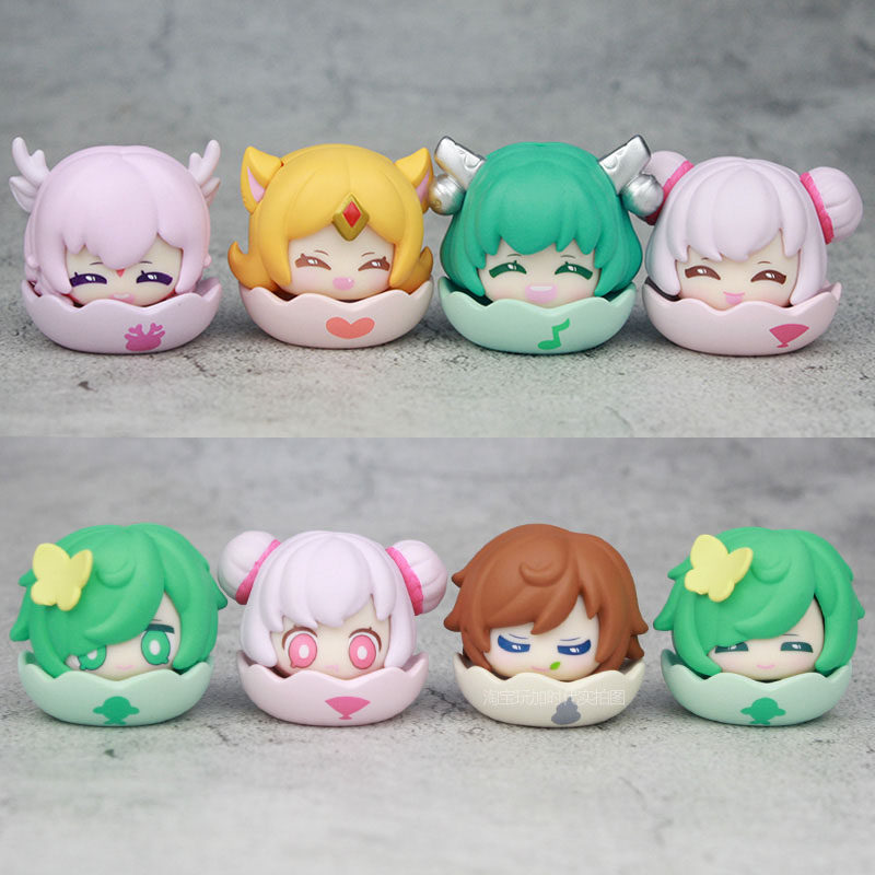 王者荣耀手办正品王者荣耀手办峡谷叠叠乐盲盒卡通李白庄周妲己瑶摆件游戏周边