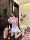 JAMAIS VU Clearance Swing Collar Style Korean niche Design Strap Waist Pleated Long Sleeve Top