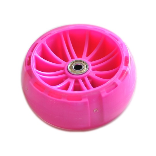 儿童滑板车配件轮子车轮前轮轱辘轴承加宽悍马轮三轮四轮车发光轮