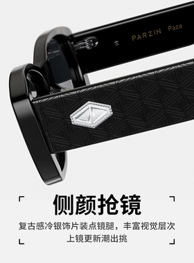 帕森时尚复古窄框墨镜
