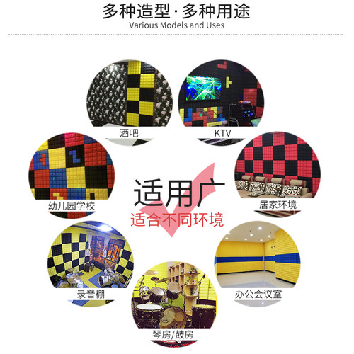 隔音棉墙体自粘吸音棉鼓房室内材料ktv隔音板卧室墙贴神器消音棉 - 图0