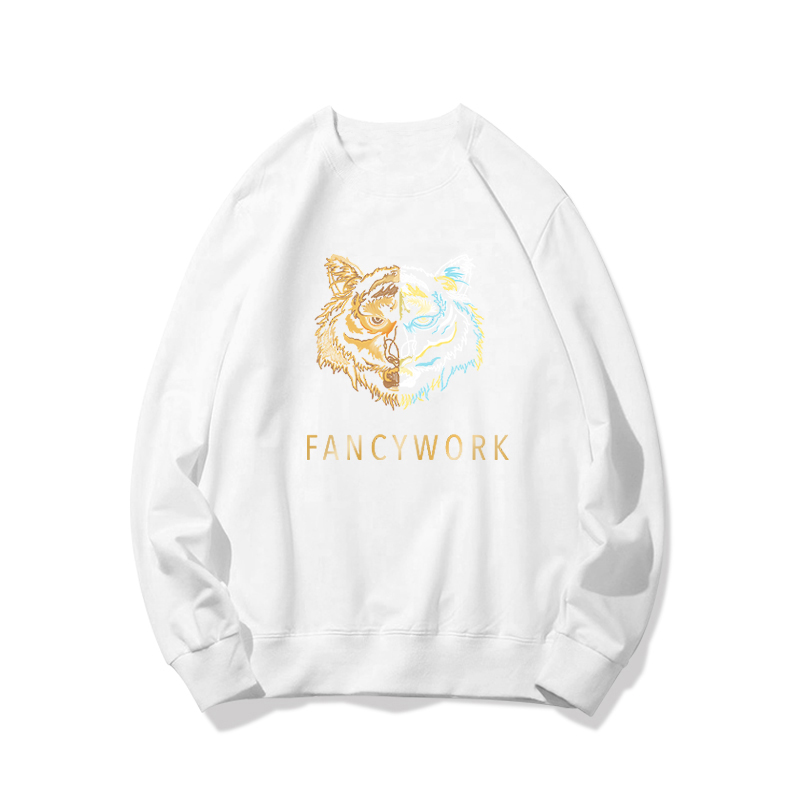 一线品牌外贸原厂清仓异色老虎头薄款加大卫衣男潮牌虎年春秋长袖 - 图0