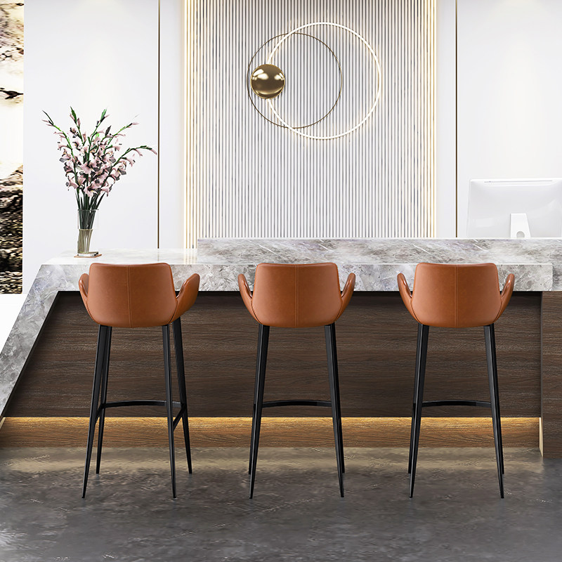 设计师款靠背简约中岛台家用轻奢现代高美式高脚凳子吧台椅子7171,淘宝优惠券,粉丝福利购,淘宝优惠卷