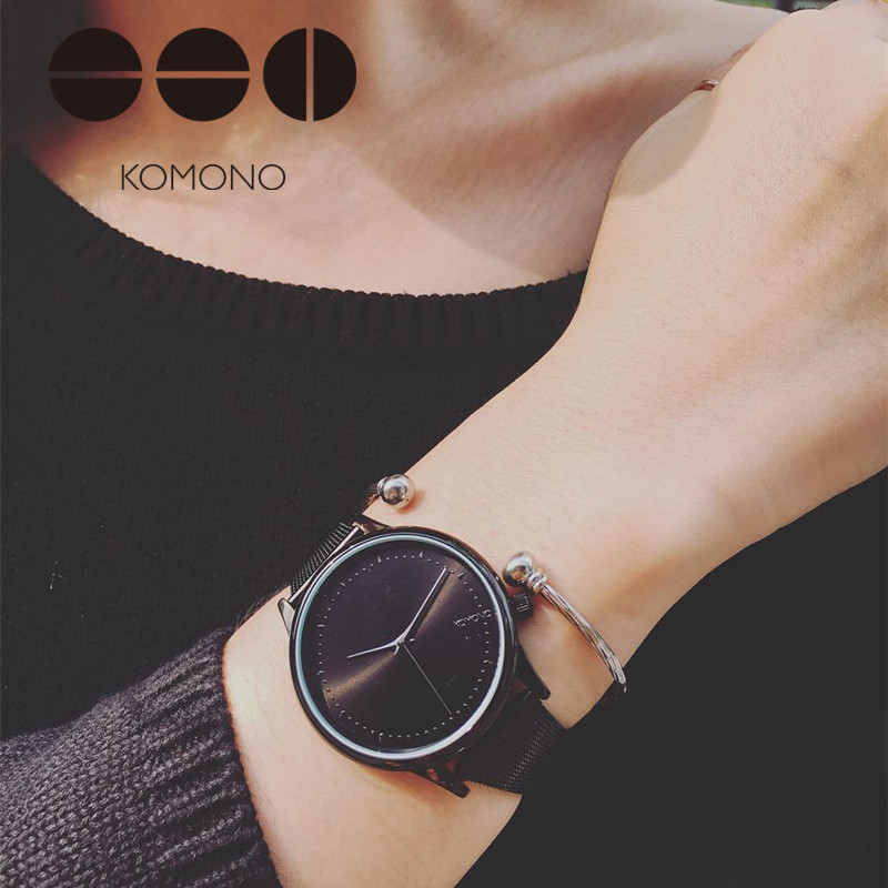 KOMONO比利时手表 埃斯特尔罗亚尔系列 时尚简约钢带石英女腕表 - 图1