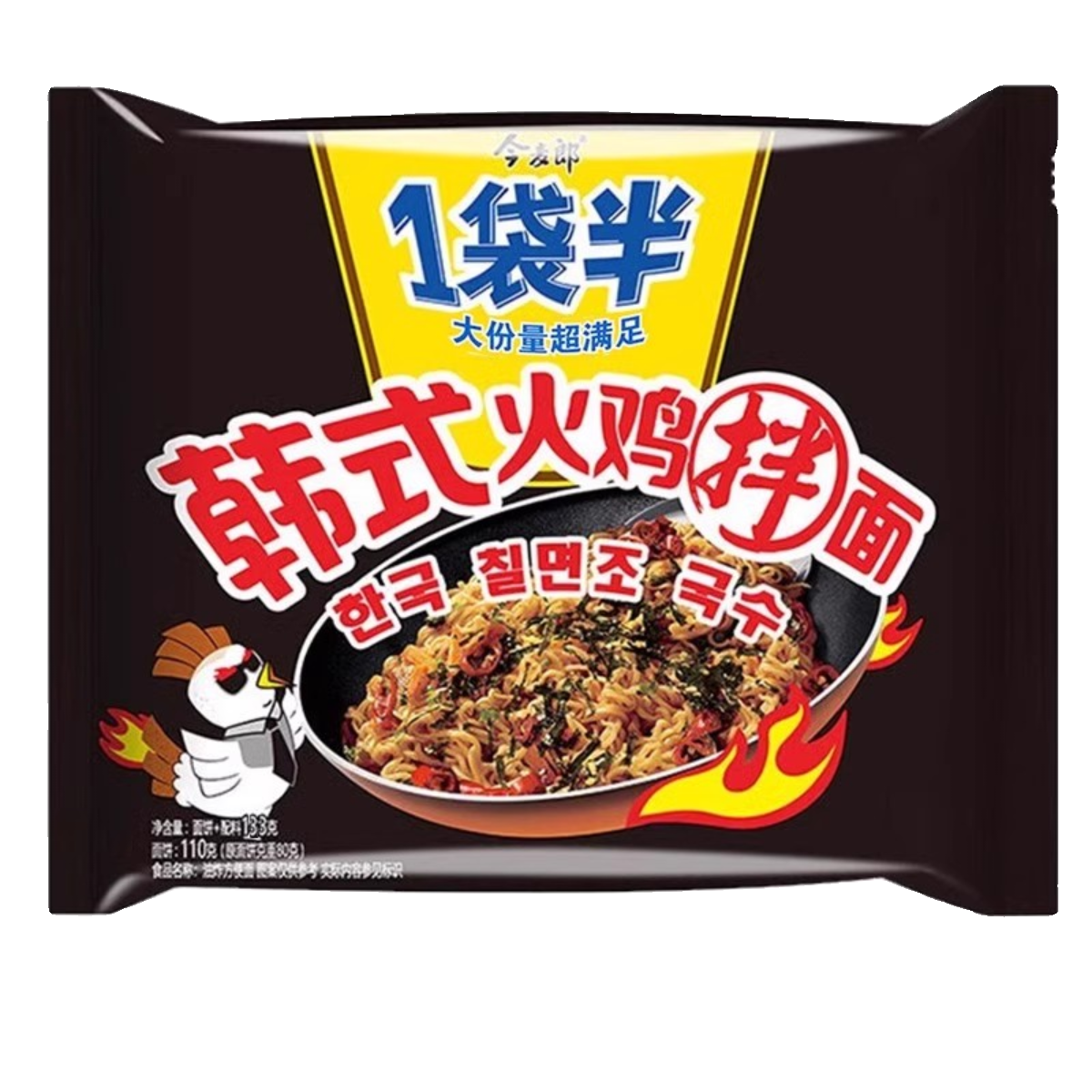 今麦郎一袋半韩式火鸡面韩式干拌面速食泡面24袋整箱装速食方便面 - 图3