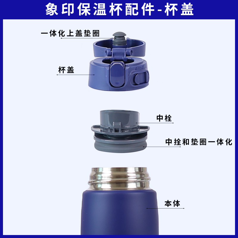 日本象印原装防漏水杯盖SM-VA/VS/VB保温瓶子直饮密封塞中栓配件 - 图0
