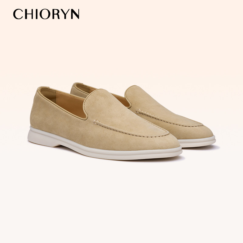 【翻毛小羊皮】chioryn青润LP乐福鞋男软底豆豆鞋皮鞋summerwalk