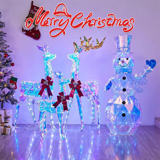 Weihnachtsdekoration, großes, leuchtendes Szenenarrangement