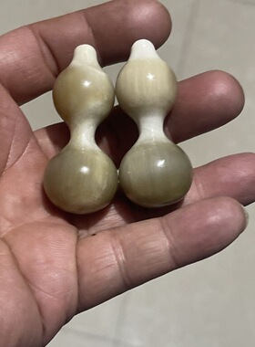 白水牛角绕指柔小葫芦细腰绕指柔葫芦随身把玩可爱简约小葫芦解压