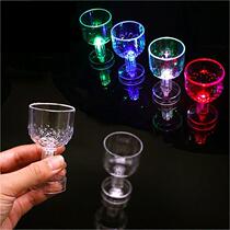 Luminous Mug Switch Seven-color Cup Discoloration Mesh Red Sparkling Cup Luminous Toy Pour White Wine Cup Magic Cup