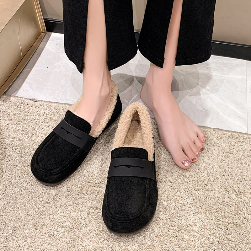 棉鞋女豆豆鞋女一脚蹬平底百搭孕妇妈妈鞋加绒加厚时尚大码雪地靴,淘宝优惠券,粉丝福利购,淘宝优惠卷