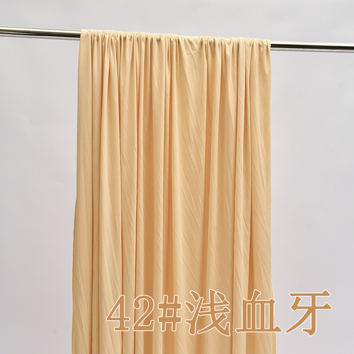 奶白色牛奶丝婚庆弹力布幔舞台演出吊顶装饰纱幔酒店宴会厅背景布 - 图3