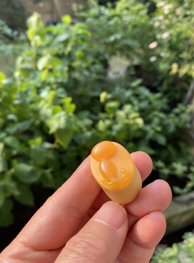 天然缅甸黄玉全手工设计雕刻