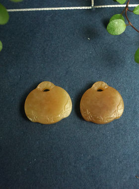 宝宝锁天然和田玉雕刻男女