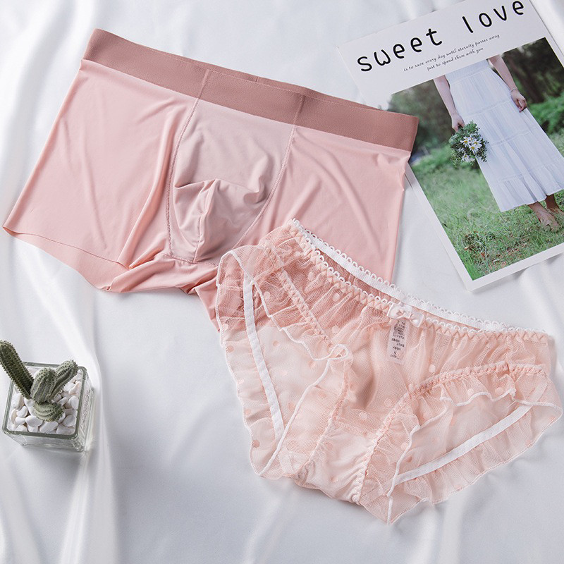 情侣内裤夏季冰丝男女内裤网纱纯欲风无痕轻奢透气高弹力男女内衣,淘宝优惠券,粉丝福利购,淘宝优惠卷
