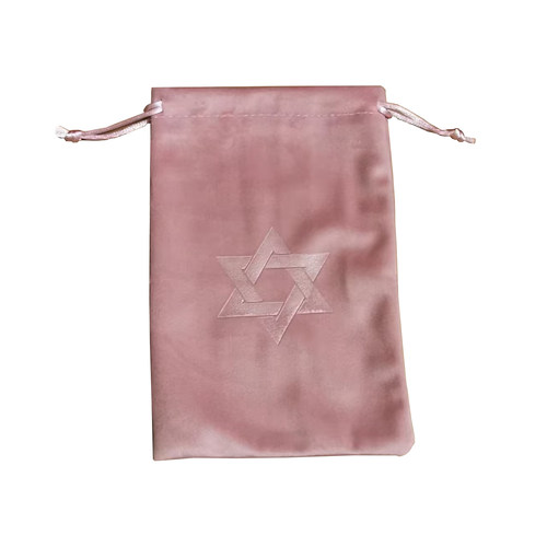 【现货】黑色六角星压印绒丝天鹅绒塔罗牌神谕卡雷诺曼牌袋收纳袋 - 图1