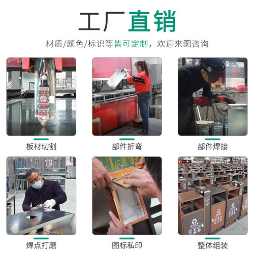 定制201不锈钢垃圾桶分类街道小区室户外果皮箱环卫大垃圾箱 绿恩 - 图2