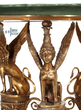 陶瓷配铜古典混搭装饰角几