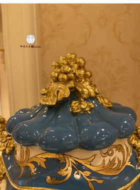 欧式风纯手工雕刻金箔桌面摆件