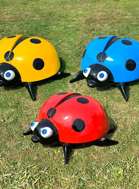 卡通瓢虫户外玻璃钢摆件